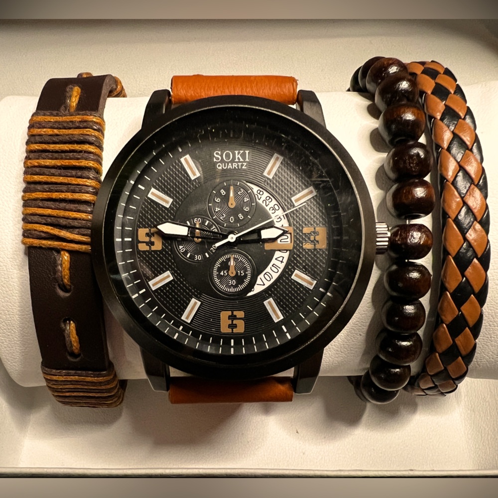 Elegant and hip Watch and bracelet set. One Size fits all.